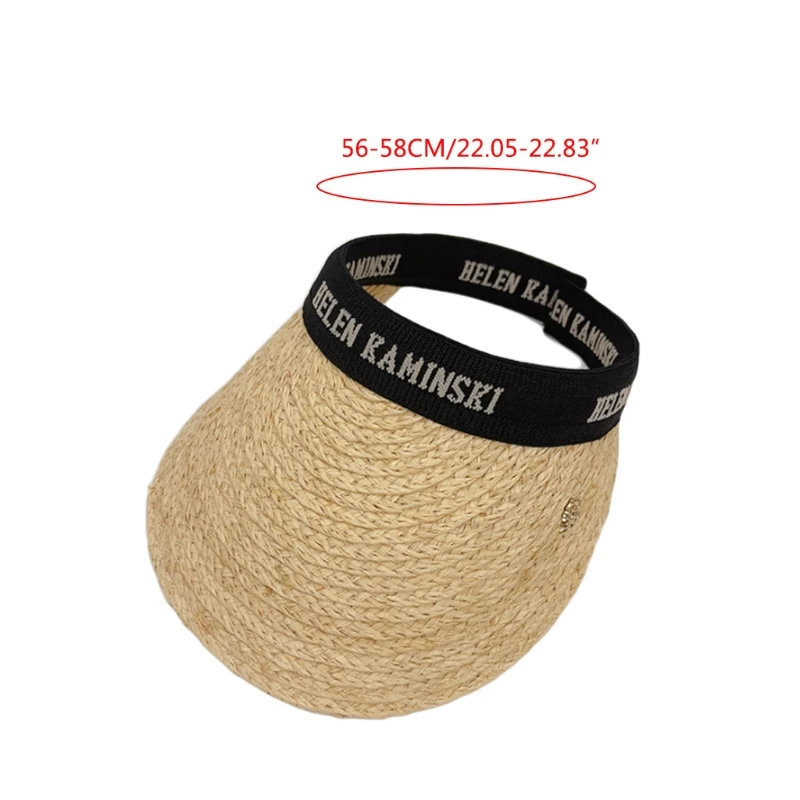Women's Straw Hats Empty Top Straw Beach Sun Hat Wide Brim Visor Hat Beach Outdoor Summer Cap UV Protection M6CD 
Women's Straw Hats Empty Top Straw Beach Sun Hat Wide Brim Visor Hat Beach Outdoor Summer Cap UV Protection M6CD