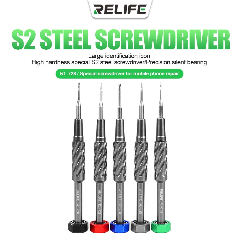 RELIFE RL-728 Extra Hard S2 Steel Bits Screwdriver For Mobile Phone Disassembly Opening Repair Special Screwdriver
RELIFE RL-728 Extra Hard S2 Steel Bits Screwdriver For Mobile Phone Disassembly Opening Repair Special Screwdriver
