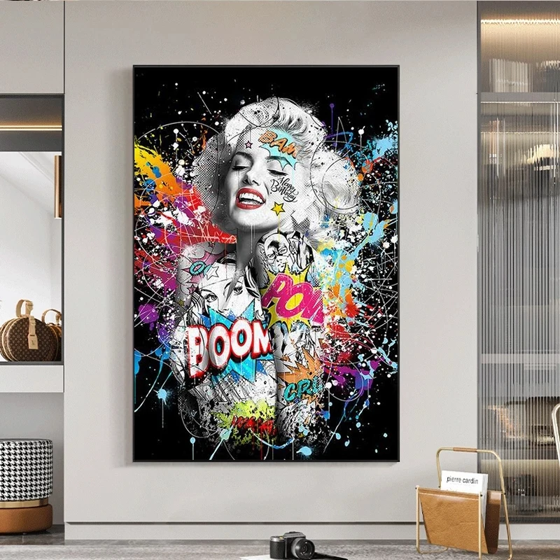 Black White Graffiti Marilyn Monroe Art Prints Pop Art Poster Sexy Portrait Canvas Wall Pictures Street Art for Home Decor
Black White Graffiti Marilyn Monroe Art Prints Pop Art Poster Sexy Portrait Canvas Wall Pictures Street Art for Home Decor