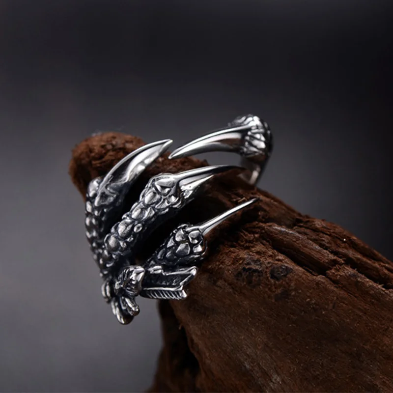 Retro Dragon Claw Rings for Men Women Steampunk Hip Hop Personality Finger Ring Resizable Rock Gothic Animal Domineering Jewelry
Retro Dragon Claw Rings for Men Women Steampunk Hip Hop Personality Finger Ring Resizable Rock Gothic Animal Domineering Jewelry