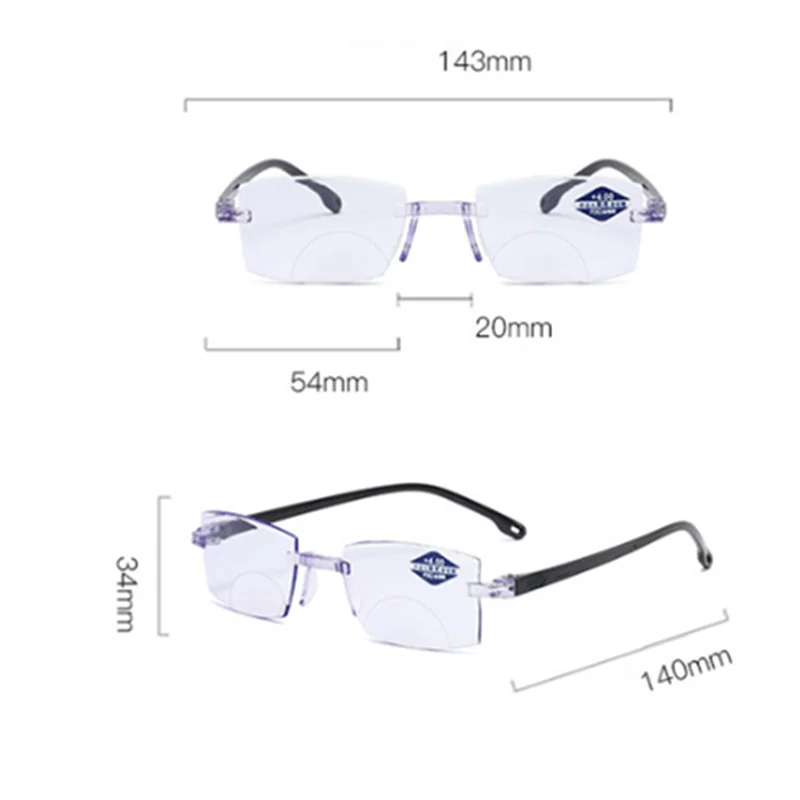 Ultralight Rimless Reading Glasses Anti Blue Light Radiation Computer Presbyopia Readers spectacleso Reader Glasses
Ultralight Rimless Reading Glasses Anti Blue Light Radiation Computer Presbyopia Readers spectacleso Reader Glasses