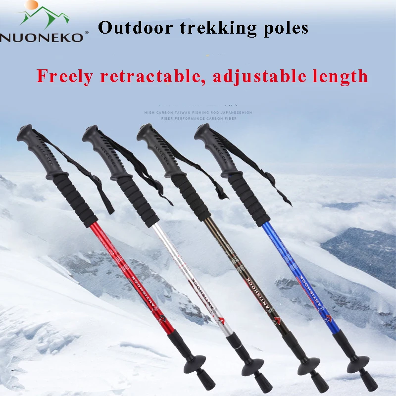 NUONEKO Hiking Telescopic Sticks Hiking Skiing Equipments Accessories Walking Stick Outdoor Tourism Trekking Pole CA02
NUONEKO Hiking Telescopic Sticks Hiking Skiing Equipments Accessories Walking Stick Outdoor Tourism Trekking Pole CA02