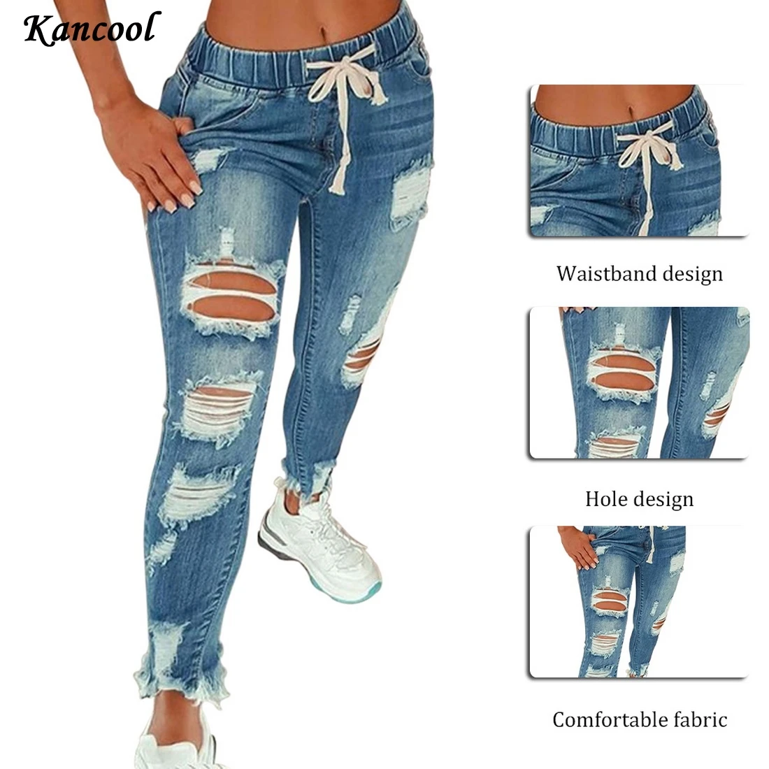 Muyogrt Women Fashion Hip Hop Broken Holes Denim Jeans Drawstring Ripped Pencil Pants Women Plus Size Full Length Pencil Pants
Muyogrt Women Fashion Hip Hop Broken Holes Denim Jeans Drawstring Ripped Pencil Pants Women Plus Size Full Length Pencil Pants