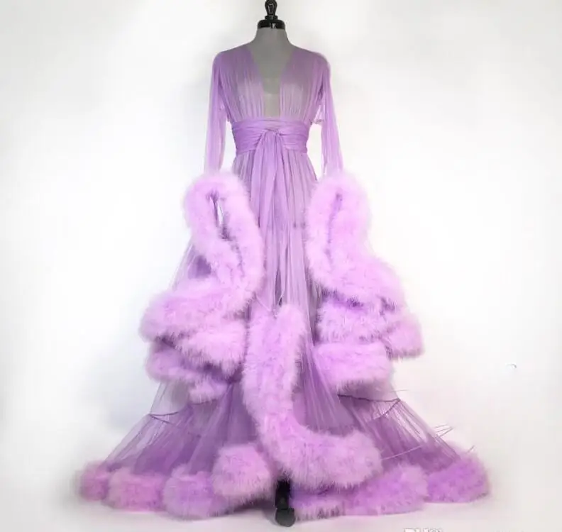 Light Purple Feather Women Robes Sleepwear Bathrobe Nightgown Pajamas Women's Luxury Gowns Housecoat Nightwear
Light Purple Feather Women Robes Sleepwear Bathrobe Nightgown Pajamas Women's Luxury Gowns Housecoat Nightwear