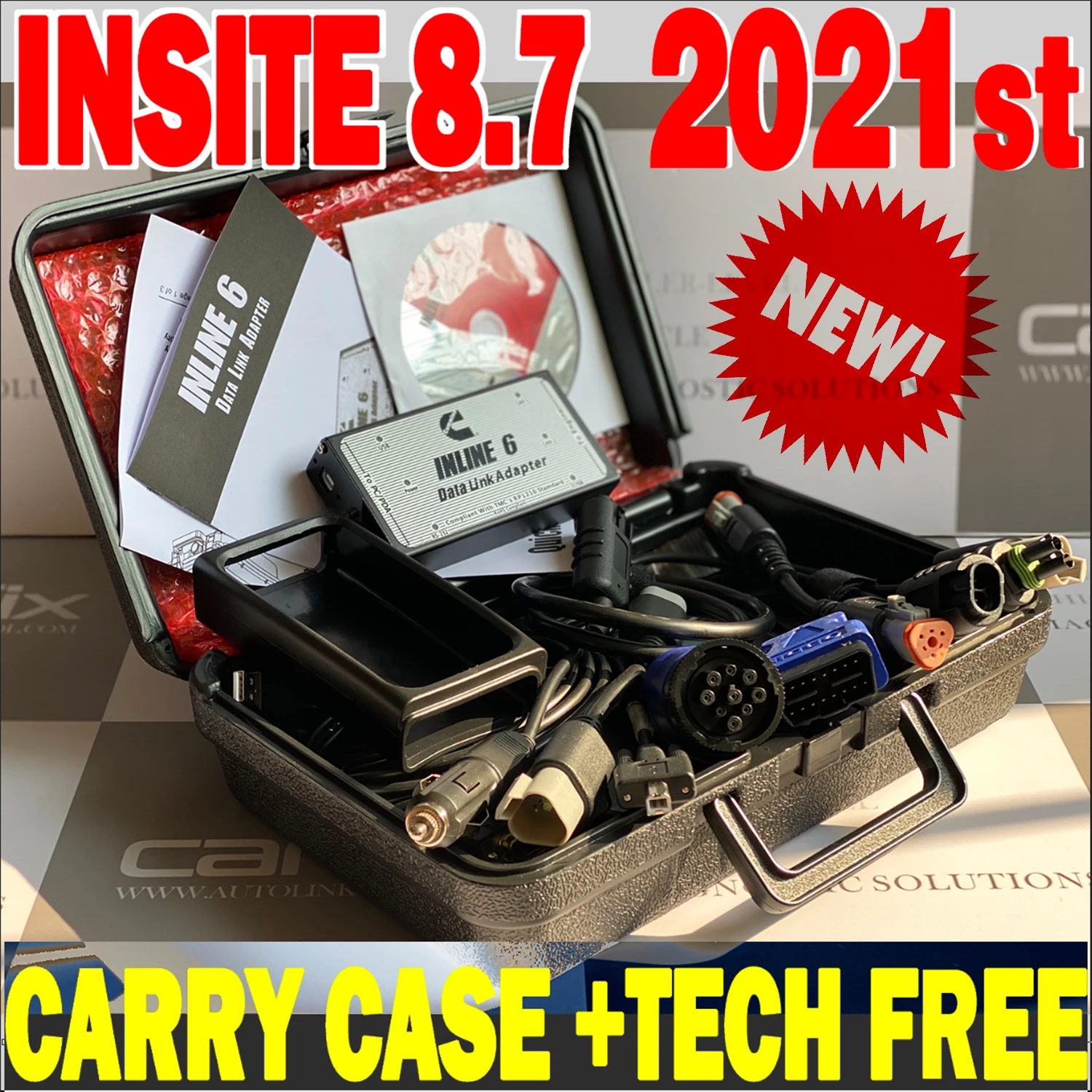 2021 INSITE 8.7 CMS INLINE6 USB Data Link Adapter Full Kit for Heavy Duty Engine Diesel Truck Excavator Diagnostic J1939 J1708
2021 INSITE 8.7 CMS INLINE6 USB Data Link Adapter Full Kit for Heavy Duty Engine Diesel Truck Excavator Diagnostic J1939 J1708