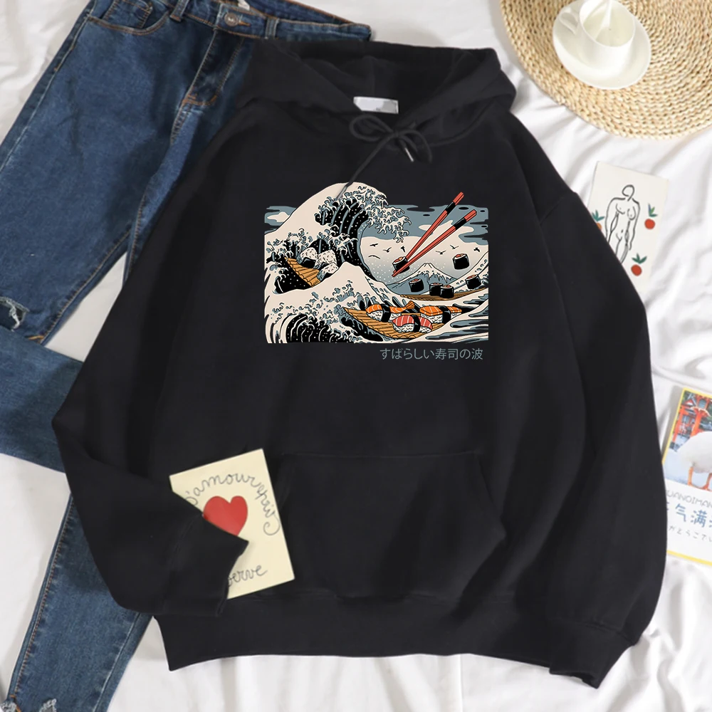 Great Sushi Wave Ukiyoe Prints Hoody Women hip hop High Quality Hoodies Harajuku Casual Autumn Hoodie Fashion Loose Men Clothing 
Great Sushi Wave Ukiyoe Prints Hoody Women hip hop High Quality Hoodies Harajuku Casual Autumn Hoodie Fashion Loose Men Clothing