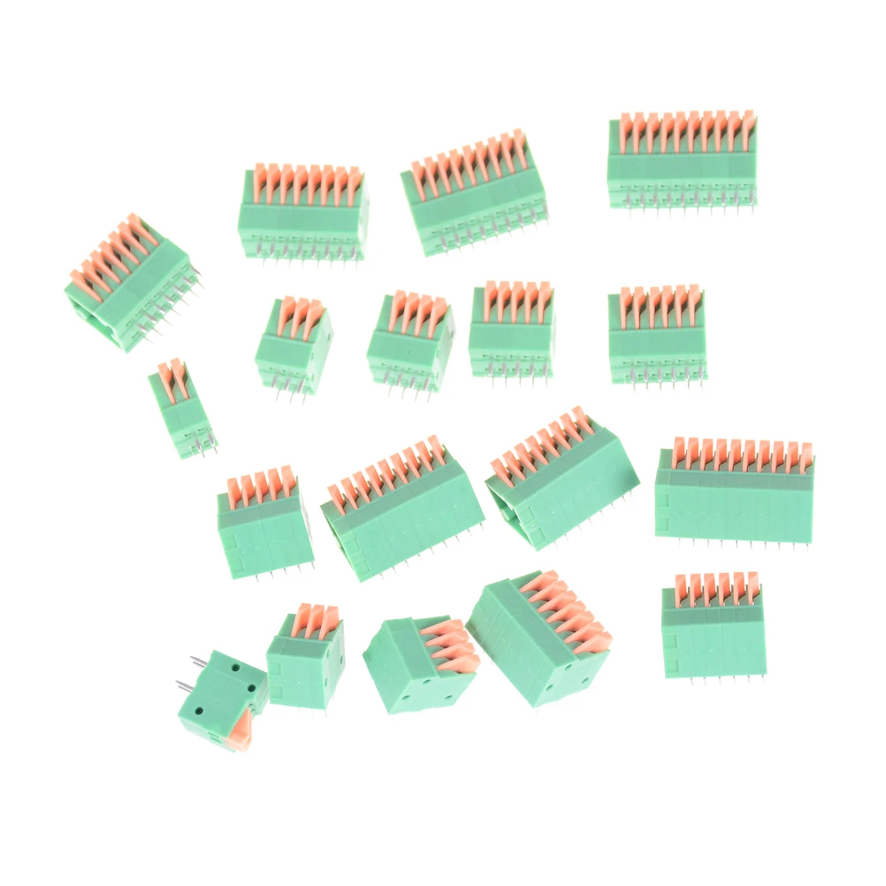 5PCS JETTING 2/3/4/5/6/7/8/9/10P KF141R KF141V 2.54mm Pitch PCB Connectors Spring Screless Copper Green Terminal Block Bent Foot
5PCS JETTING 2/3/4/5/6/7/8/9/10P KF141R KF141V 2.54mm Pitch PCB Connectors Spring Screless Copper Green Terminal Block Bent Foot