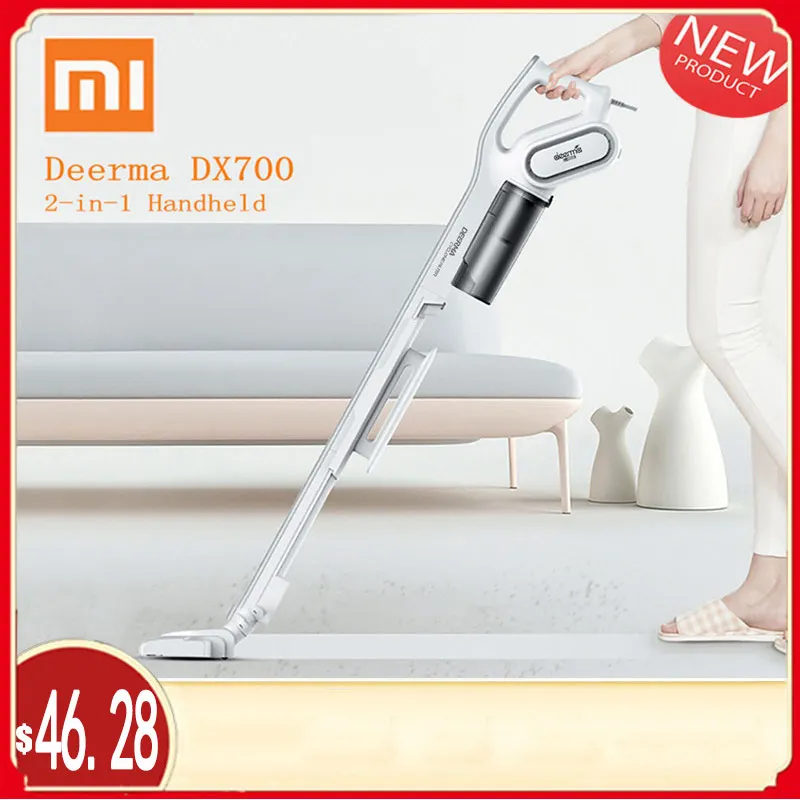 Xiaomi Deerma DX700 2 в 1 Ручной пылесос с большой емкостью пылеуловительная камера низкий