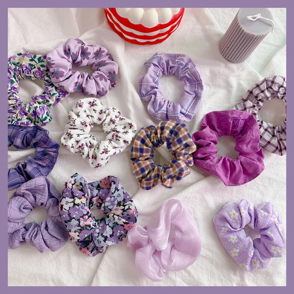 Korean Women Hearwear Girls Hair Tie Lady Purple Scrunchies Ponytail Hair Female Holder Rope Flower Print Hair Accessories
Korean Women Hearwear Girls Hair Tie Lady Purple Scrunchies Ponytail Hair Female Holder Rope Flower Print Hair Accessories