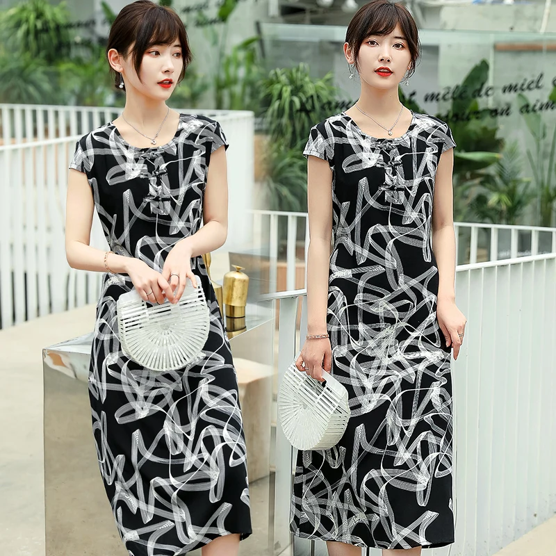 ALMUERK Spring Summer Woman Dress Fashion Short Sleeve Casual Women Clothes Plus Size Loose Women Big Size Dress 5XL
ALMUERK Spring Summer Woman Dress Fashion Short Sleeve Casual Women Clothes Plus Size Loose Women Big Size Dress 5XL