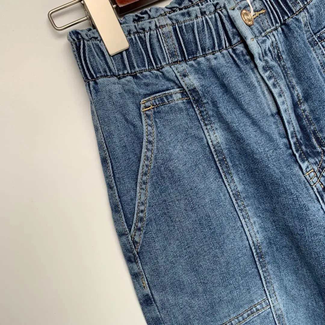 2021 New Spring Summer Fashion Elastic Waist Elastic Force Blue Jeans Women Thin Trendy Brand Luxury 4-point Straight Pants M8
2021 New Spring Summer Fashion Elastic Waist Elastic Force Blue Jeans Women Thin Trendy Brand Luxury 4-point Straight Pants M8