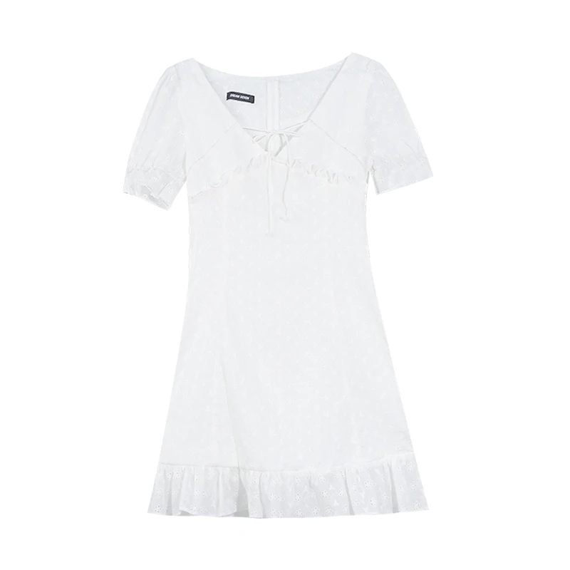 2021 summer new style solid color ruffled short-sleeved skirt puff sleeve temperament fashion dress women
2021 summer new style solid color ruffled short-sleeved skirt puff sleeve temperament fashion dress women