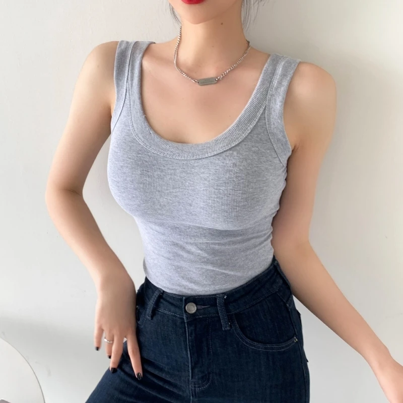 2021 Summer Women Slim U-Neck Cotton Camisole Tops Undershirts Female Bodycon Tanks Sleeveless Basic Solid T shirts S844
2021 Summer Women Slim U-Neck Cotton Camisole Tops Undershirts Female Bodycon Tanks Sleeveless Basic Solid T shirts S844