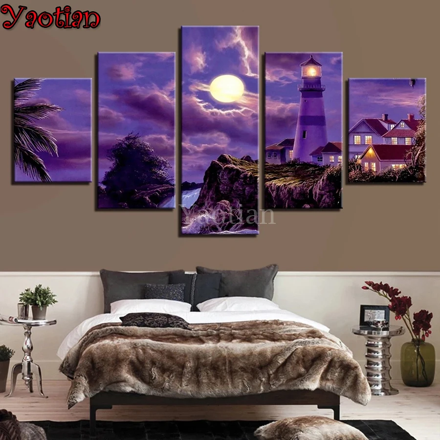 5 Piece Diamond embroidery Seaside house lighthouse landscape diamond painting cross stitch full square round drill 5d puzzle
5 Piece Diamond embroidery Seaside house lighthouse landscape diamond painting cross stitch full square round drill 5d puzzle