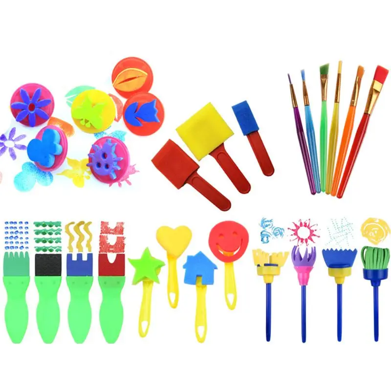 Sponge Paint Brushes Kits Painting Brushes Tool Kit Early DIY Learning Include Foam Brushes Pattern Brushes Set for Kids Gift
Sponge Paint Brushes Kits Painting Brushes Tool Kit Early DIY Learning Include Foam Brushes Pattern Brushes Set for Kids Gift