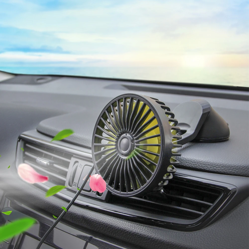 12V-24V USB Rotatable Car Fan 3 Speeds Powered Dashboard Cooling Fan For Sedan SUV RV Boat Auto Vehicles
12V-24V USB Rotatable Car Fan 3 Speeds Powered Dashboard Cooling Fan For Sedan SUV RV Boat Auto Vehicles