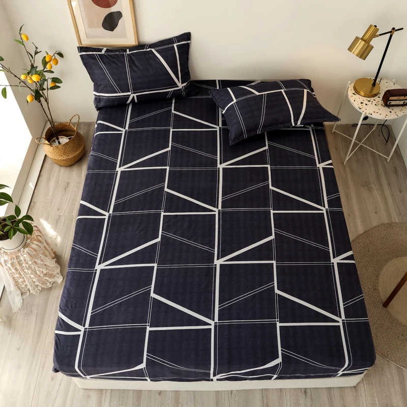 3 pcs Bed Sheets Single Size Geometric Printed Fitted Sheet For Adult Mattress Cover Four Corners With Elastic Band Bedsheet
3 pcs Bed Sheets Single Size Geometric Printed Fitted Sheet For Adult Mattress Cover Four Corners With Elastic Band Bedsheet