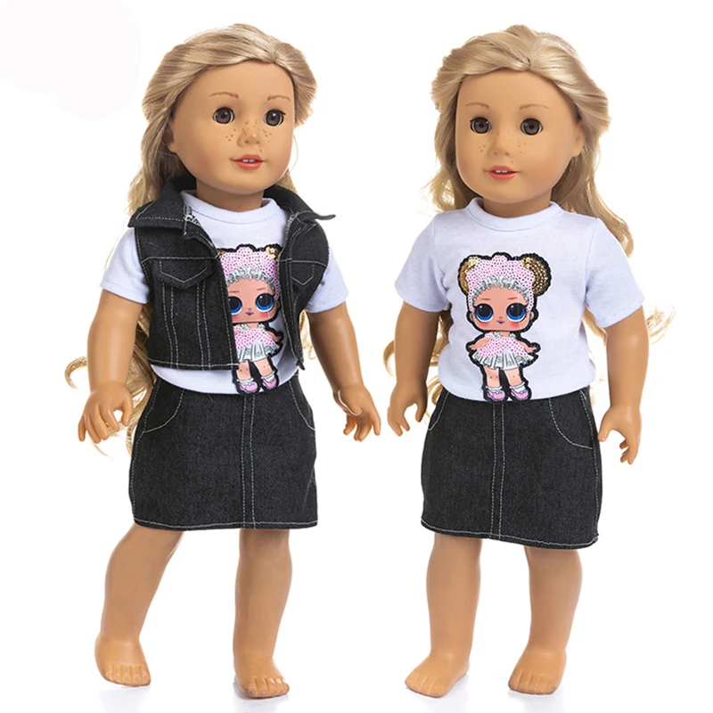 Doll Clothes Accessories Denim Suit Wear Fot 18 Inch American&43 CM New Born Baby Doll Russia DIY Gift`s Toy
Doll Clothes Accessories Denim Suit Wear Fot 18 Inch American&43 CM New Born Baby Doll Russia DIY Gift`s Toy
