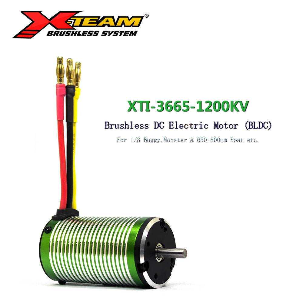 X TEAM бесщеточный двигатель 3665 1200KV BLDC электродвигатель для 1/8 RC Car BuggyMonster 650 800mm Boat