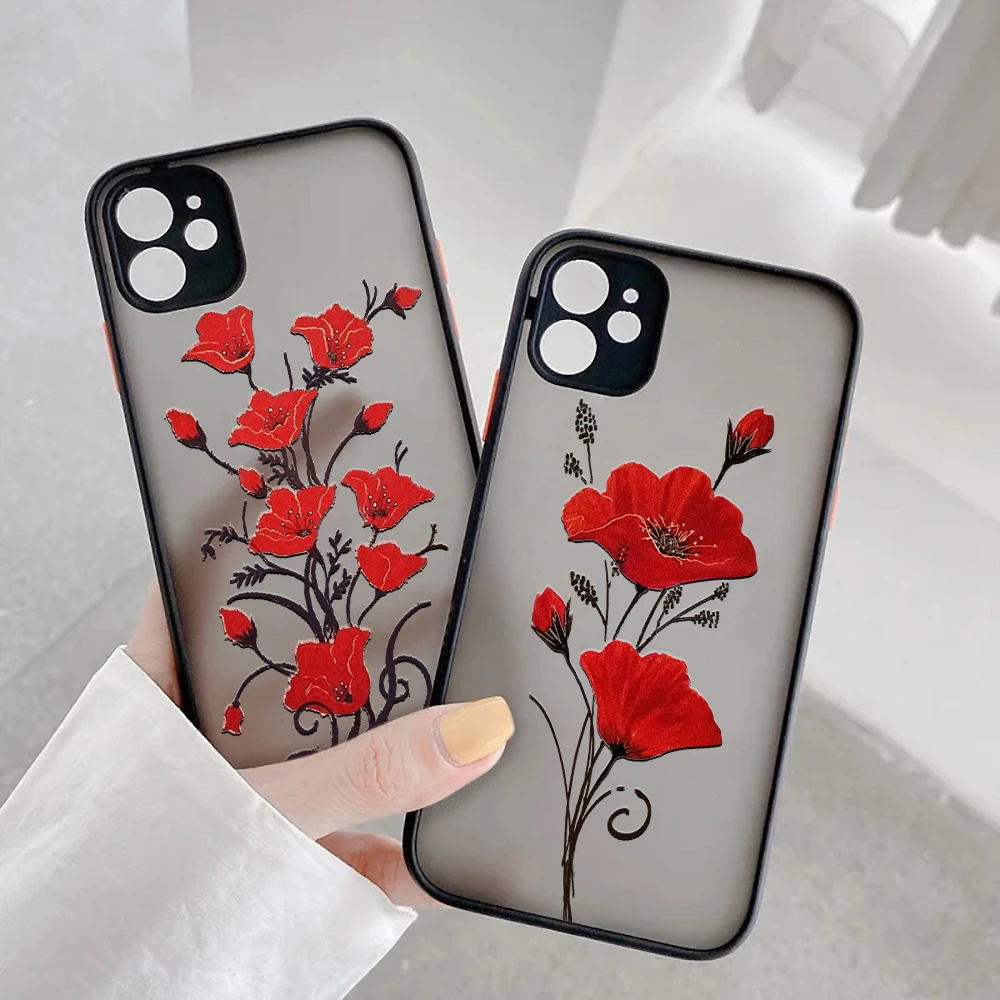 iPhone 13 11 12 Pro Max Mini Case Poppy Flower Phone Case for iphone 7 8 Plus SE2020 X XS XR Watercolor Red Hand Painted Coque
iPhone 13 11 12 Pro Max Mini Case Poppy Flower Phone Case for iphone 7 8 Plus SE2020 X XS XR Watercolor Red Hand Painted Coque