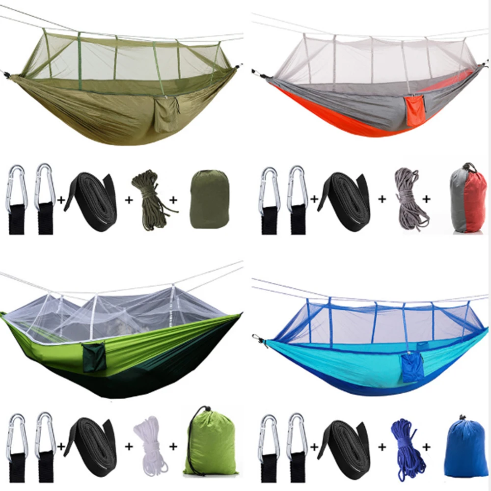 Portable Camping/garden Hammock with Mosquito Net Outdoor Furniture 1-2 Person Hanging Bed Strength Parachute Fabric Sleep Swing
Portable Camping/garden Hammock with Mosquito Net Outdoor Furniture 1-2 Person Hanging Bed Strength Parachute Fabric Sleep Swing