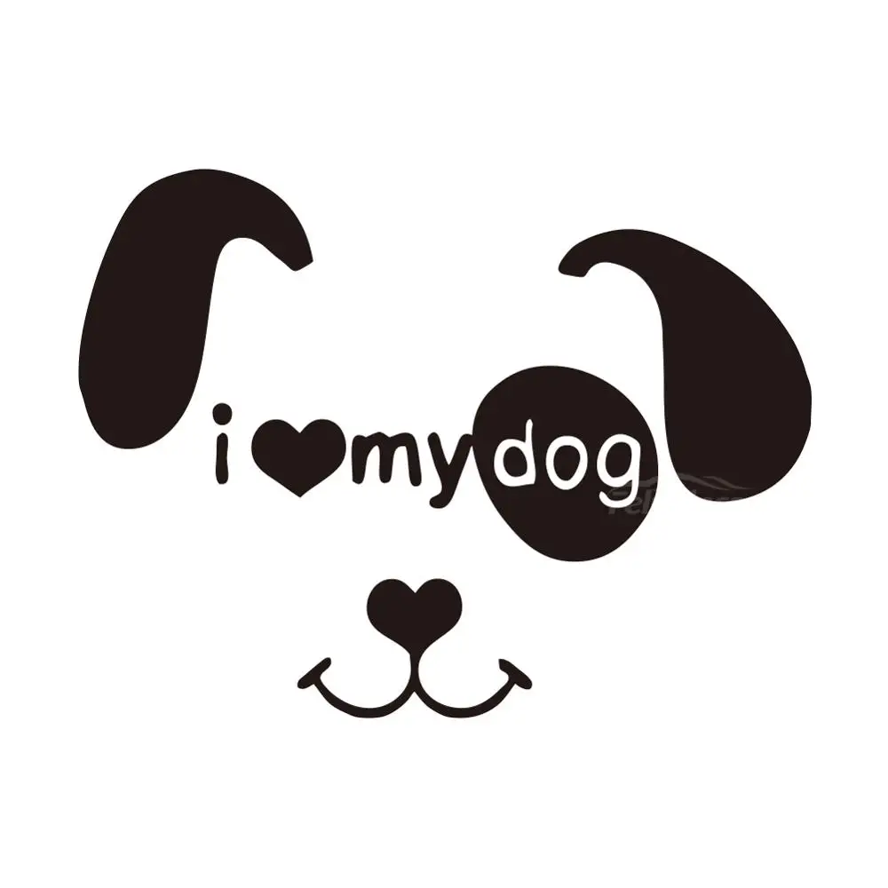 I Love My Dog стикер для резки автомобиля кузова Наклейка на окно или дверь высокое