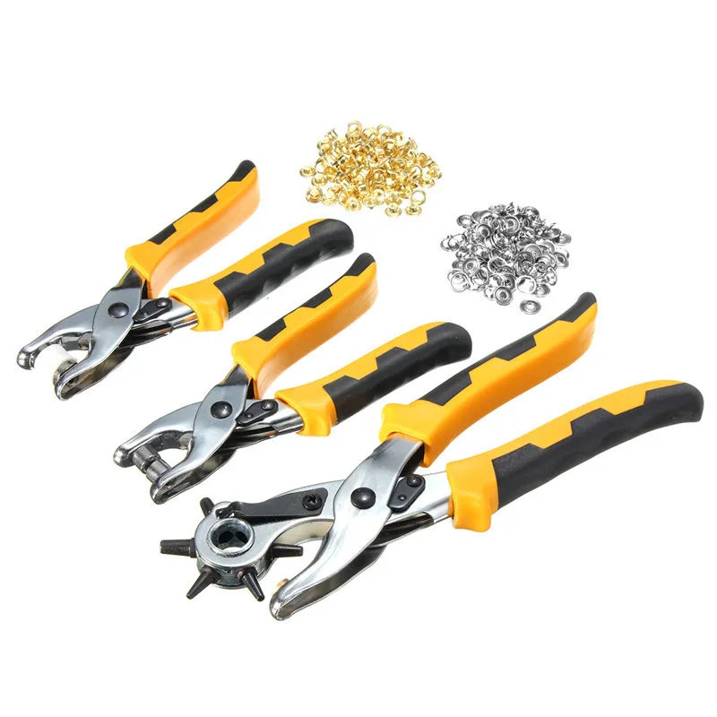3 in1 Leather Belt Hole Punch+ Eyelet Plier +Snap Button Grommet Setter Tool Kit Round 2.5/3/3.5/4/4.5/5mm Punching Tool Set
3 in1 Leather Belt Hole Punch+ Eyelet Plier +Snap Button Grommet Setter Tool Kit Round 2.5/3/3.5/4/4.5/5mm Punching Tool Set