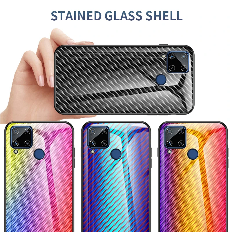 KEYSION Carbon Solder Texture Organic Glass Case For Realme C15 Back Cover For Realme C15 Soft Bordure Protective Case 6.52 inch
KEYSION Carbon Solder Texture Organic Glass Case For Realme C15 Back Cover For Realme C15 Soft Bordure Protective Case 6.52 inch