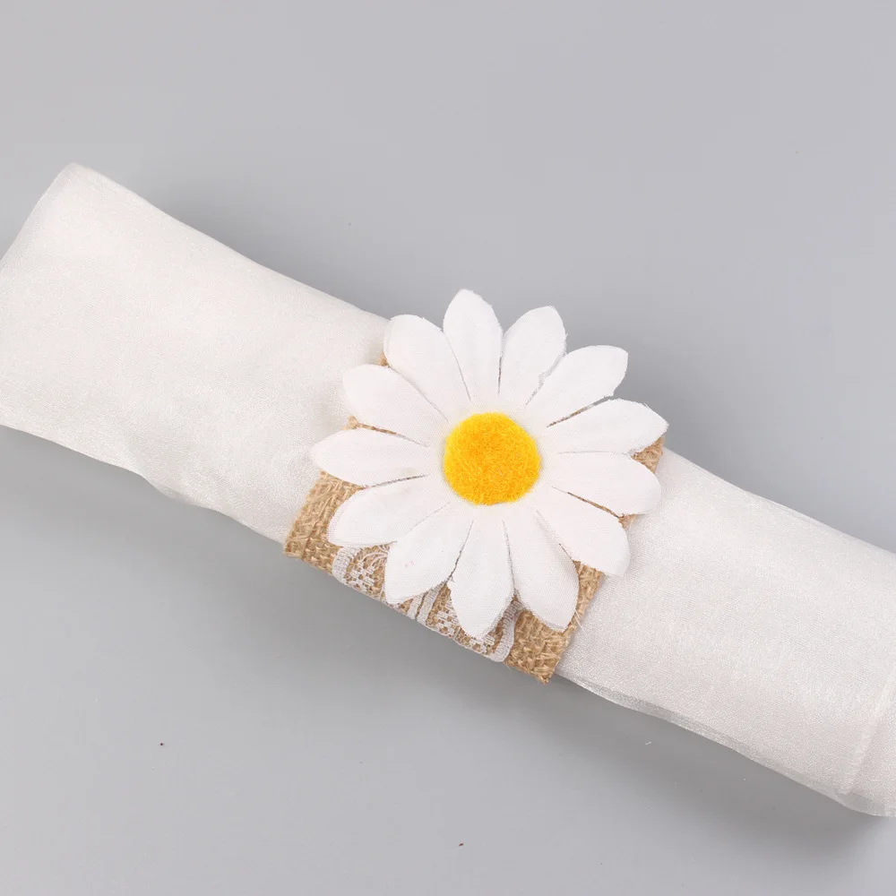 100pcs/lot Sun flower napkin ring natural linen napkin ring Daisy napkin button paper towel ring
100pcs/lot Sun flower napkin ring natural linen napkin ring Daisy napkin button paper towel ring