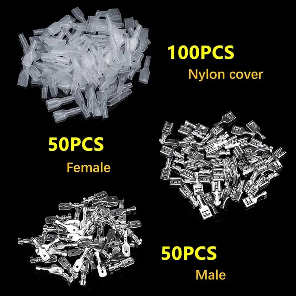 Spade Crimp Terminals Used For 22-16 Awg 0.5mm2-1.5mm2 Electrical Insulation Sleeve Wire Wrap Connectors
Spade Crimp Terminals Used For 22-16 Awg 0.5mm2-1.5mm2 Electrical Insulation Sleeve Wire Wrap Connectors