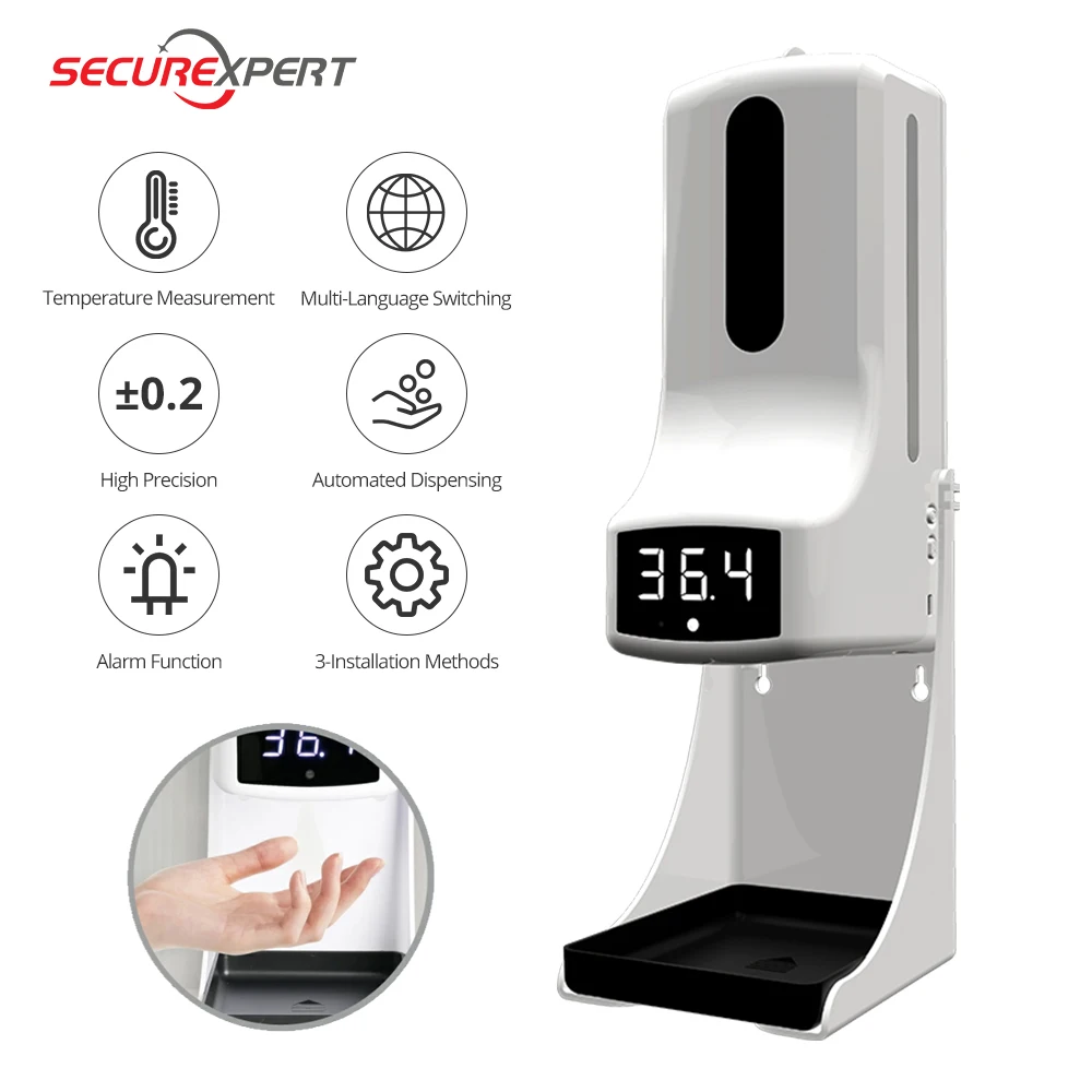 Infrared thermometer Automatic Dispenser Smart Sensor Forehead Touchless Infrared thermometer Digital hands washing Sanitizer
Infrared thermometer Automatic Dispenser Smart Sensor Forehead Touchless Infrared thermometer Digital hands washing Sanitizer