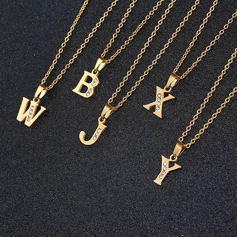 A-Z Small Letters Initial Necklace Pendant Jewelry For Women Girls Gold Color Stainless Steel Chain English Letter Jewelry Gift
A-Z Small Letters Initial Necklace Pendant Jewelry For Women Girls Gold Color Stainless Steel Chain English Letter Jewelry Gift