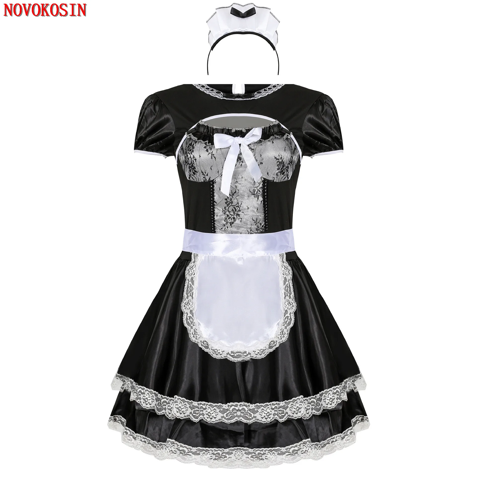 Японский костюм горничной с коротким рукавом и белым фартуком, обруч для волос, сексуальное кружевное черное платье для прислуги из японско...
Японский костюм горничной с коротким рукавом и белым фартуком, обруч для волос, сексуальное кружевное черное платье для прислуги из японско...