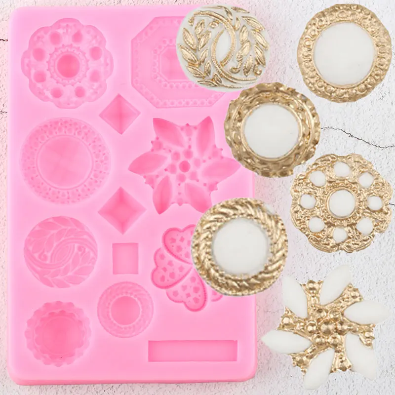 3D Buttons Border Silicone Molds Gem Jewelry Cupcake Topper Fondant Cake Decorating Tools Candy Clay Chocolate Gumpaste Moulds
3D Buttons Border Silicone Molds Gem Jewelry Cupcake Topper Fondant Cake Decorating Tools Candy Clay Chocolate Gumpaste Moulds