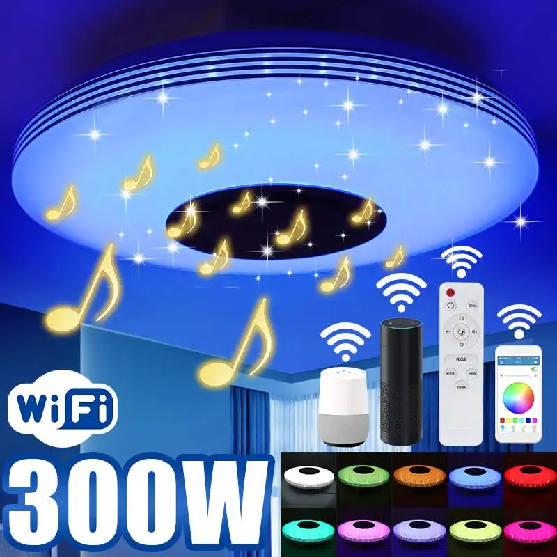 Modern RGB LED Ceiling Lights Home Lighting 300W APP bluetooth Music Light Bedroom Smart Ceiling Lamps With Remote Control
Modern RGB LED Ceiling Lights Home Lighting 300W APP bluetooth Music Light Bedroom Smart Ceiling Lamps With Remote Control