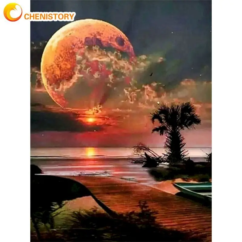 CHENISTORY Frame Diy Painting By Numbers Acrylic Wall Art Picture Sunset Moon Scenery Coloring By Numbers Diy Artwork 60x75cm
CHENISTORY Frame Diy Painting By Numbers Acrylic Wall Art Picture Sunset Moon Scenery Coloring By Numbers Diy Artwork 60x75cm