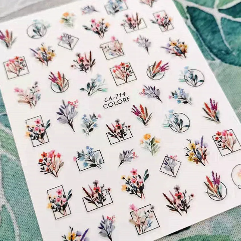 Newest CA series 714 flower design 3d nail sticker decal export Japan rhinestiones DIY decorations for nail wraps
Newest CA series 714 flower design 3d nail sticker decal export Japan rhinestiones DIY decorations for nail wraps