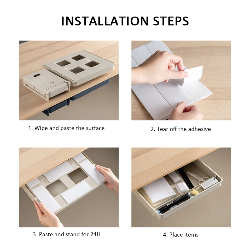 1PC Drawer Self-adhesive Plastic Under Desk Organizer Storage Box Drawer Organizador Memo Pen Stationery Case For Home Office
1PC Drawer Self-adhesive Plastic Under Desk Organizer Storage Box Drawer Organizador Memo Pen Stationery Case For Home Office
