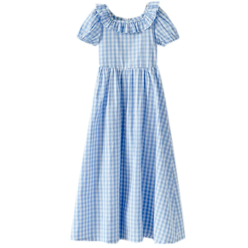 4 to 18 years kids teenager girls summer plaid cotton casual maxi long dress children girl fashion square ruffle collar dresses
4 to 18 years kids teenager girls summer plaid cotton casual maxi long dress children girl fashion square ruffle collar dresses