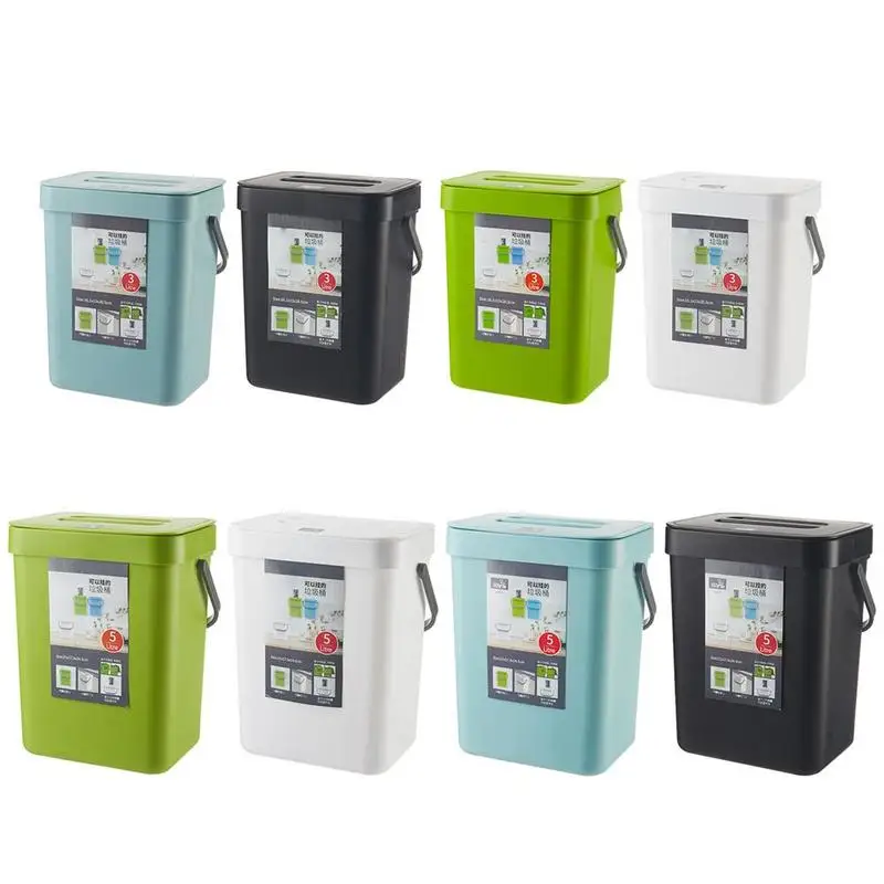 3/5L настенный складной корзина для мусора Кухня шкаф аксессуары мусорное ведро