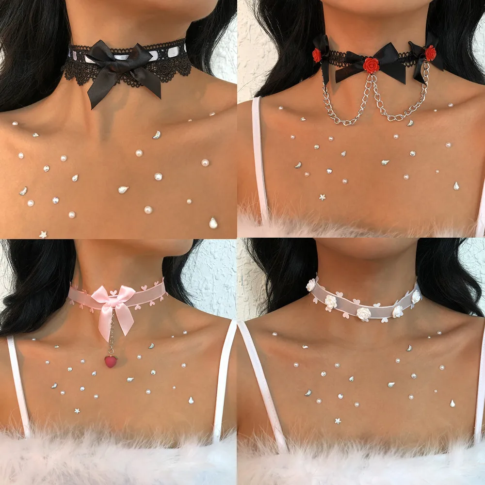 DIEZI Eelgant Black White Pink Short Choker Necklace For Women Bohemian Bowknot Collar Statement Lace Velvet Necklace Jewelry
DIEZI Eelgant Black White Pink Short Choker Necklace For Women Bohemian Bowknot Collar Statement Lace Velvet Necklace Jewelry