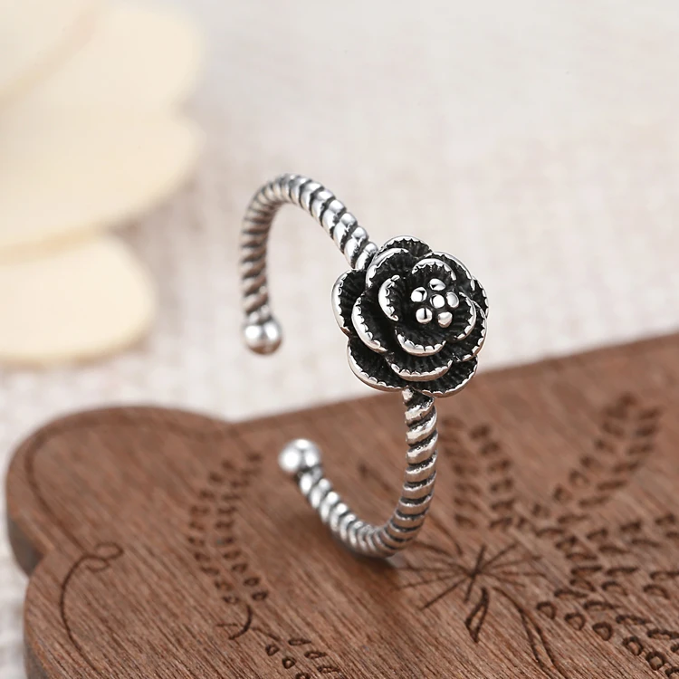 REETI High-quality 925 Sterling Silver Jewelry Thai Silver Female Personality Open Ring Flower Ring
REETI High-quality 925 Sterling Silver Jewelry Thai Silver Female Personality Open Ring Flower Ring