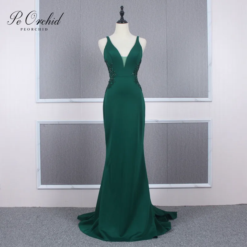 PEORCHID Green Mermaid Evening Dress Sleeveless Beaded Lace Dames Avondjurk Lady Party Gown Formal Dress Women 2020
PEORCHID Green Mermaid Evening Dress Sleeveless Beaded Lace Dames Avondjurk Lady Party Gown Formal Dress Women 2020