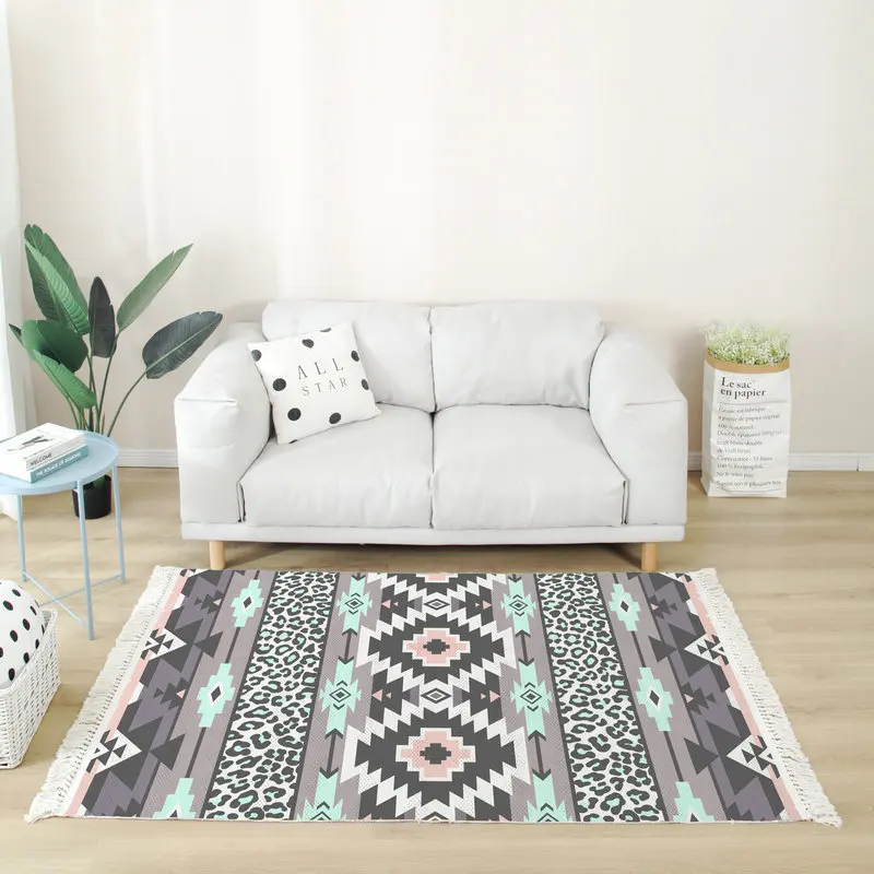 Bohemian Cotton Linen Carpet Living Room Handmade Woven Morocco Tassel Carpet Bedroom Decor Sofa Floor Mat Retro Ethnic Rugs
Bohemian Cotton Linen Carpet Living Room Handmade Woven Morocco Tassel Carpet Bedroom Decor Sofa Floor Mat Retro Ethnic Rugs