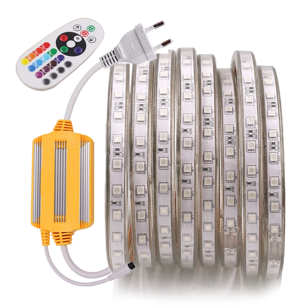 Светодиодная ленсветильник 5050 220 В RGB с дистанционным управлением, 60 светодиодов/м, высокая яркость, гибкая светодиодная лента, украшение дл...
Светодиодная ленсветильник 5050 220 В RGB с дистанционным управлением, 60 светодиодов/м, высокая яркость, гибкая светодиодная лента, украшение дл...