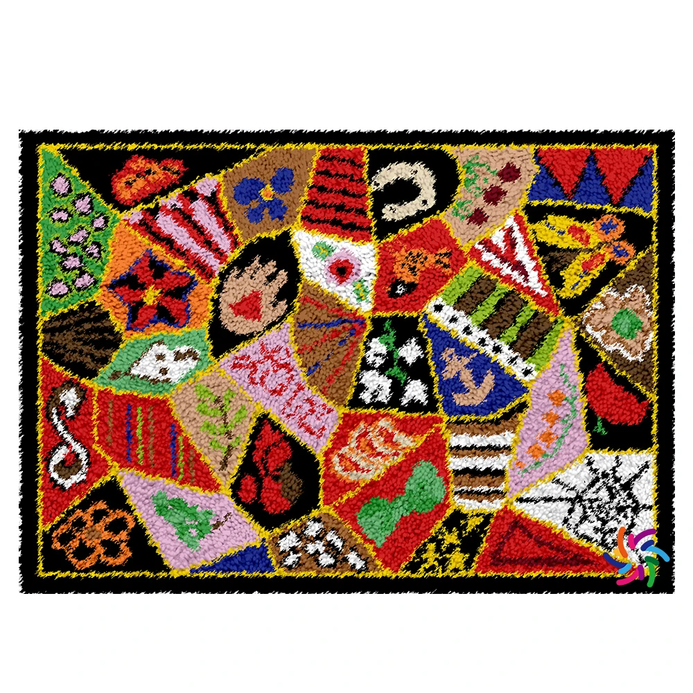 Latch Hook Kits Rug Pattern with Crochet Needlework Crafts Shaggy DIY Latch Kits for Adults/Kids with Printed Canvas
Latch Hook Kits Rug Pattern with Crochet Needlework Crafts Shaggy DIY Latch Kits for Adults/Kids with Printed Canvas