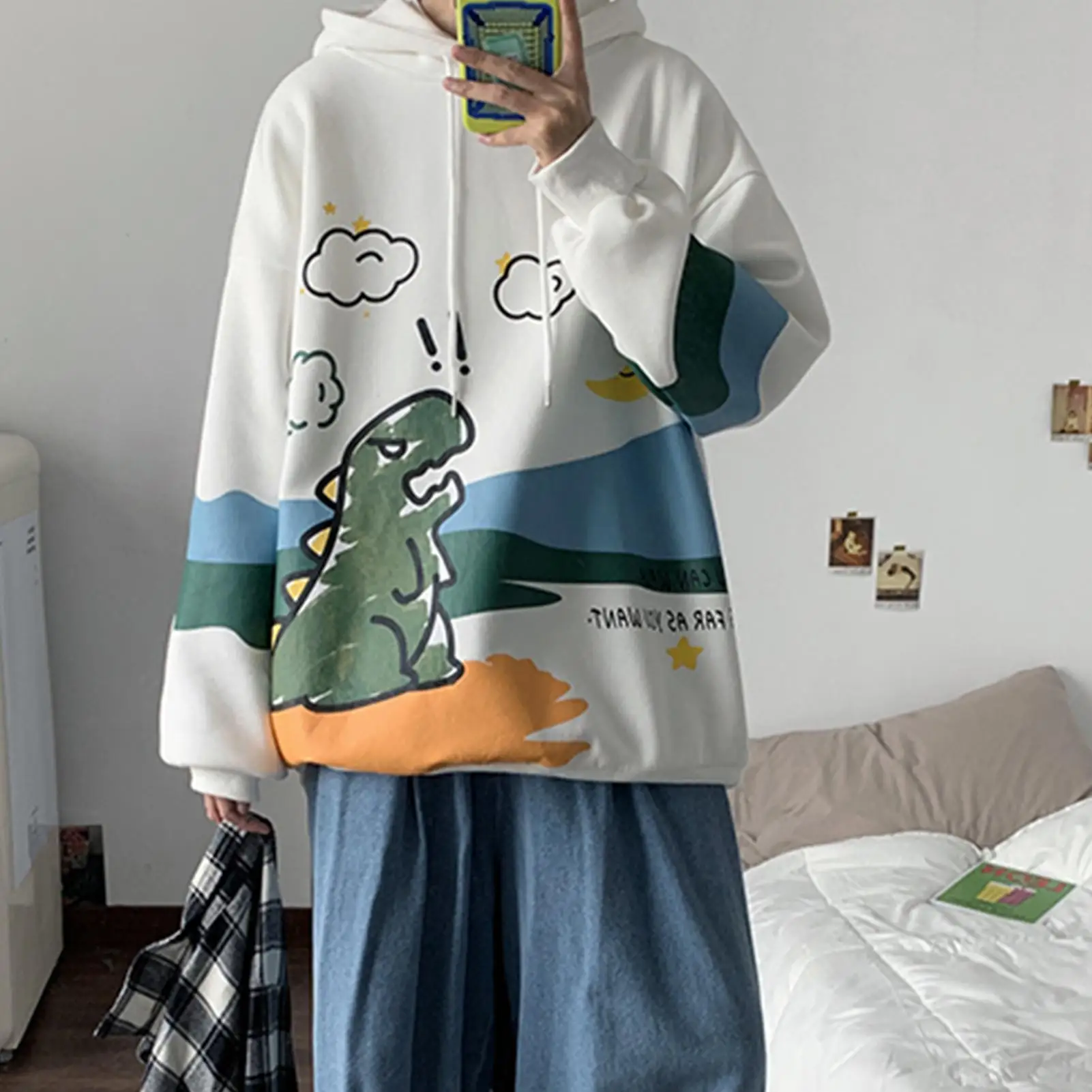 Men Winter Cartoon Dinosaur Print Pullover Long Sleeve Sweatshirt Loose Hoodies Streetwear Couple Winter
Men Winter Cartoon Dinosaur Print Pullover Long Sleeve Sweatshirt Loose Hoodies Streetwear Couple Winter