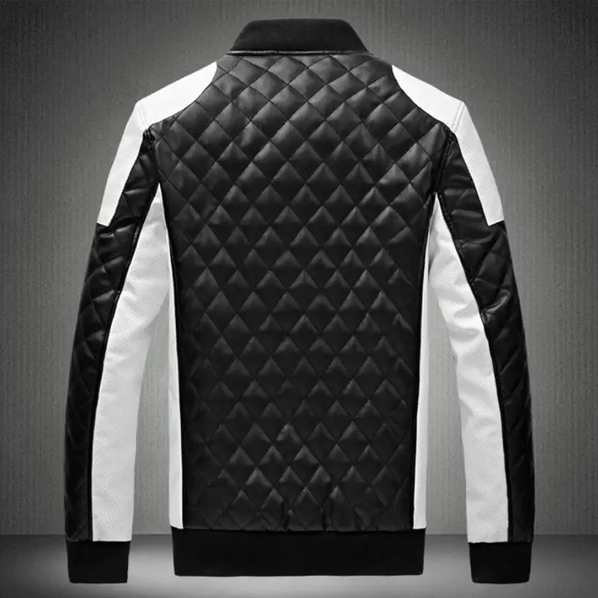2020 Men's Fashion Casual Stand Collar Patchwork Leather Jacket / Male Slim Fit Pocket Decorative Pu Coat
2020 Men's Fashion Casual Stand Collar Patchwork Leather Jacket / Male Slim Fit Pocket Decorative Pu Coat