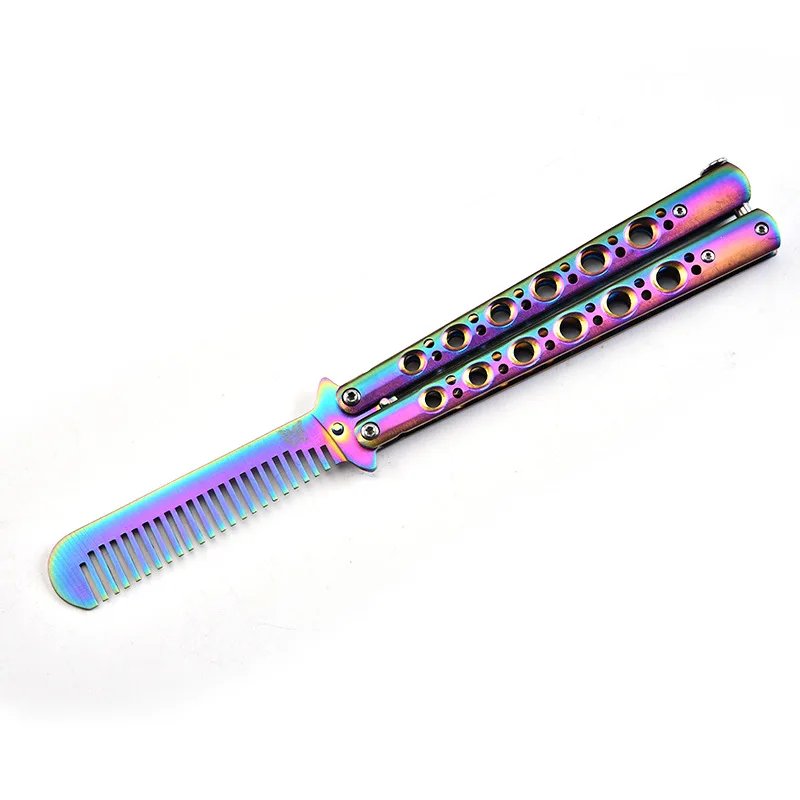 1PC Outdoor Sport Rainbow Butterfly Knife Multifunction Metal Trainer Training Knife Stainless Steel Practice Dull Blade Tool
1PC Outdoor Sport Rainbow Butterfly Knife Multifunction Metal Trainer Training Knife Stainless Steel Practice Dull Blade Tool