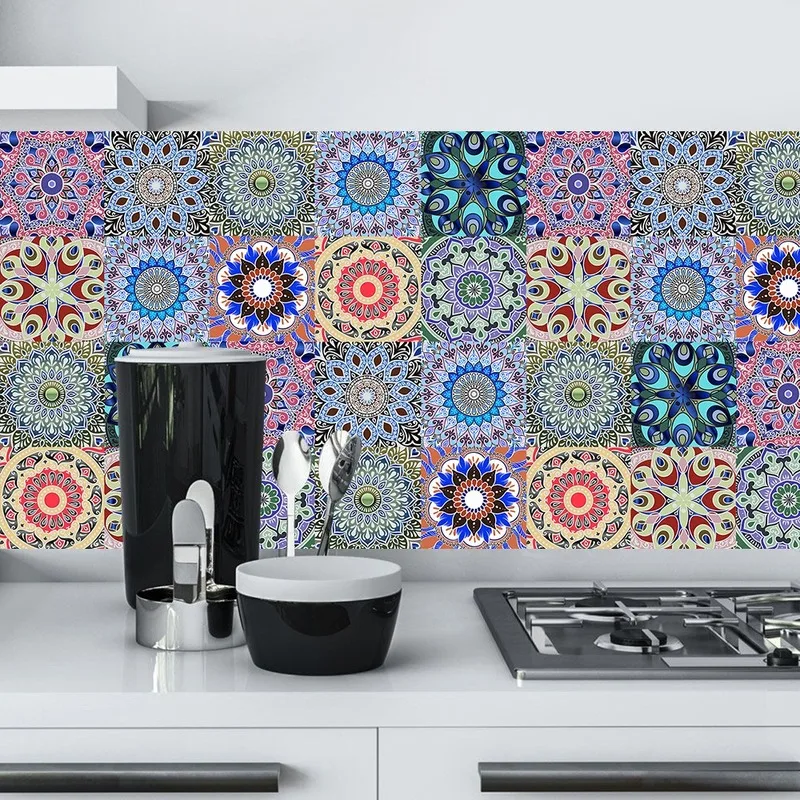10/15/20/30cm Colorful Mandala Wall Stickers Retro Tiles Kitchen Wallpaper Stairs Decoration Living Room Peel & Stick Home Decor
10/15/20/30cm Colorful Mandala Wall Stickers Retro Tiles Kitchen Wallpaper Stairs Decoration Living Room Peel & Stick Home Decor